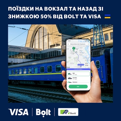 50% discount on Bolt taxis to and from train stations until 30.09.2027