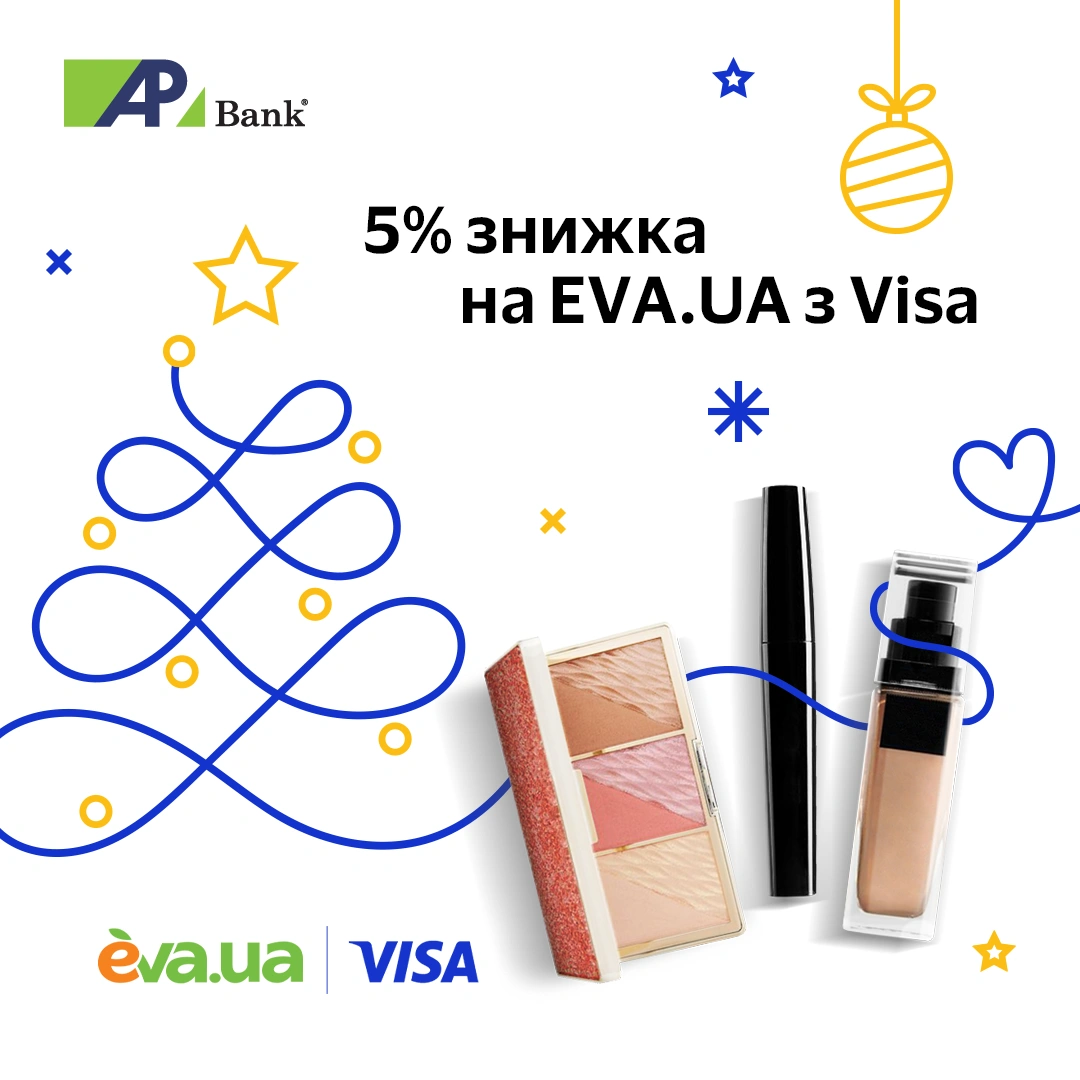 Скидка 5% в онлайн-магазине EVA.UA с картой МРИЯ